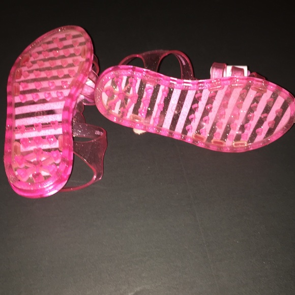 Pink & White Jelly Sandals - Picture 7 of 8